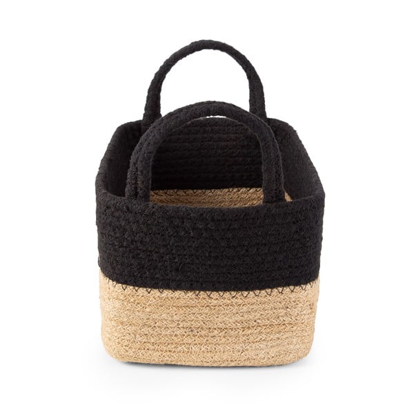 Cestino in iuta e cotone Basic, 24 x 15 cm - Compactor-image-2