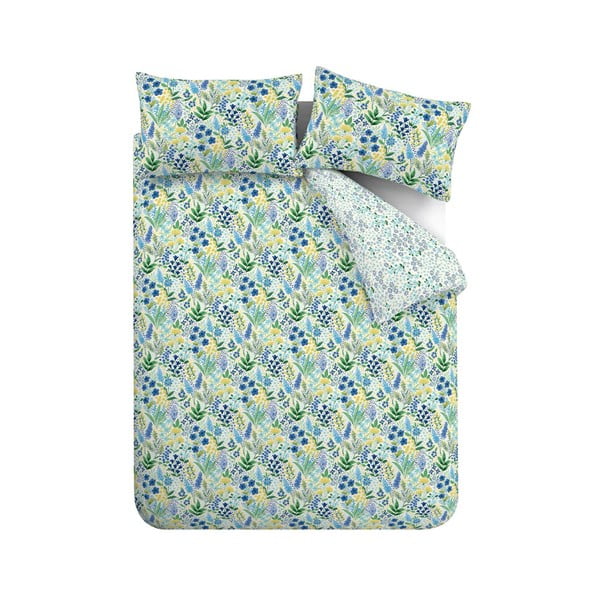 Biancheria da letto verde/blu per letto singolo 135x200 cm Tilly Floral – Catherine Lansfield