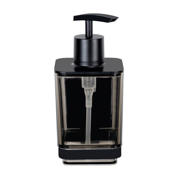 Dispenser di sapone in plastica autoportante nero 340 ml Quadro - Wenko-image-4