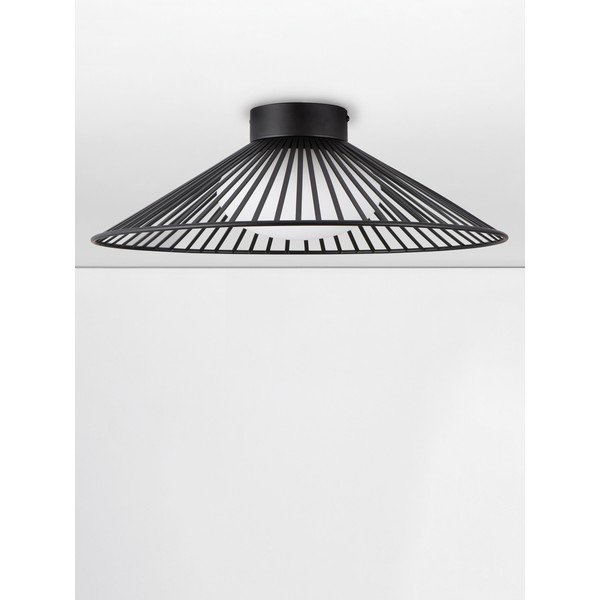 Plafoniera LED nera opaca in metallo con paralume in vetro Brume – Nova Luce-image-4