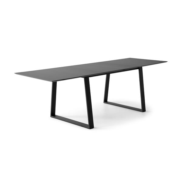 Tavolo da pranzo pieghevole nero con piano nero 90x165 cm Meza - Hammel Furniture-image-1