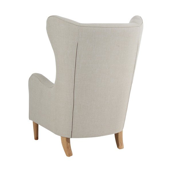 Poltrona in lino con orecchie beige Miriam - Max Winzer-image-4