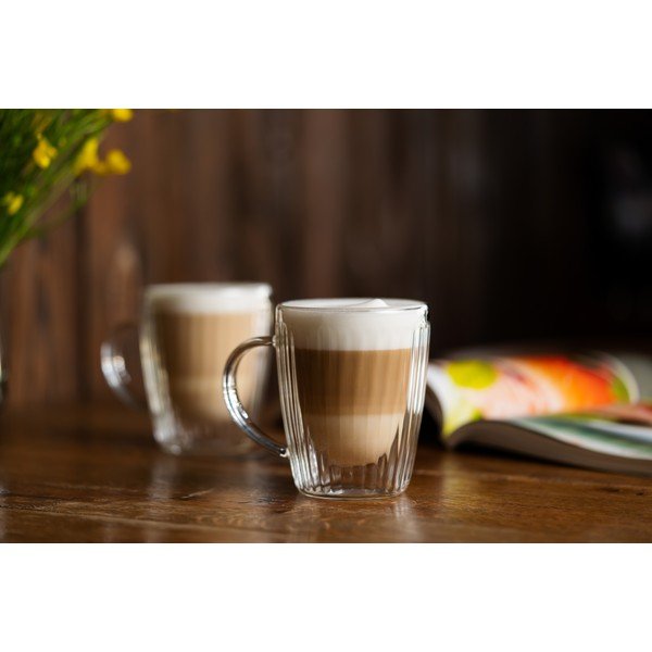 Tazze in set per cappuccino in vetro 2 pz 250 ml Livio Duo – Vialli Design-image-3