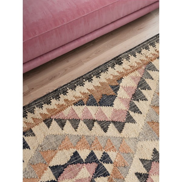 Passatoia grigia in iuta tessuta a mano 80x200 cm Roya Parsa – Elle Decoration-image-4