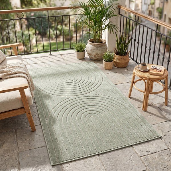 Passatoia da interno ed esterno verde 80x250 cm Nova 1201 – Ayyildiz Carpets-image-1