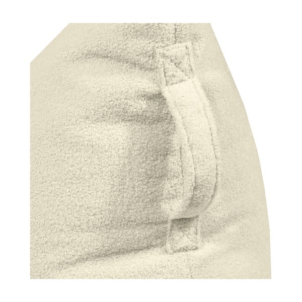 Pouf a sacco per bambini color crema con rivestimento in bouclé Razzy – SLOWDOWN-image-4