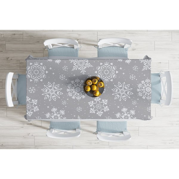 Tovaglia natalizia con cotone Holly Night, 140 x 180 cm Snowflakes - Minimalist Cushion Covers-image-1