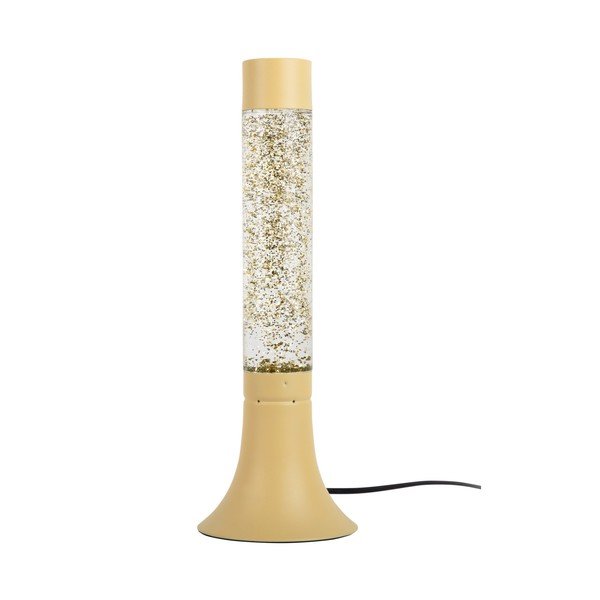 Lampada da tavolo giallo chiaro con paralume in vetro (altezza totale 37,5 cm) Astro Glittler – Leitmotiv