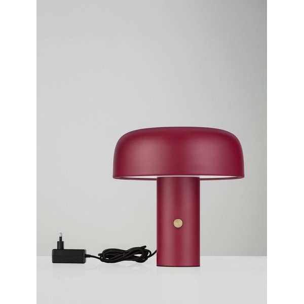 Lampada da tavolo LED burgundy in metallo con intensità regolabile (altezza totale 31 cm) Noelia – Nova Luce-image-2