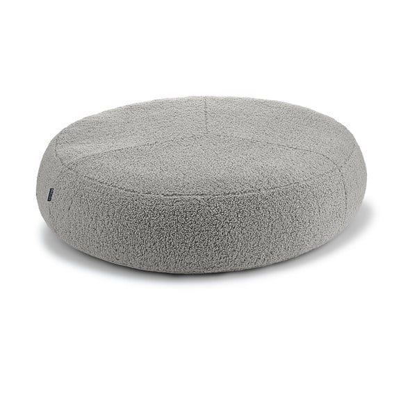 Cuccia grigia in materiale bouclé ø 90 cm Senso Pouffe Pebble M/L - MiaCara