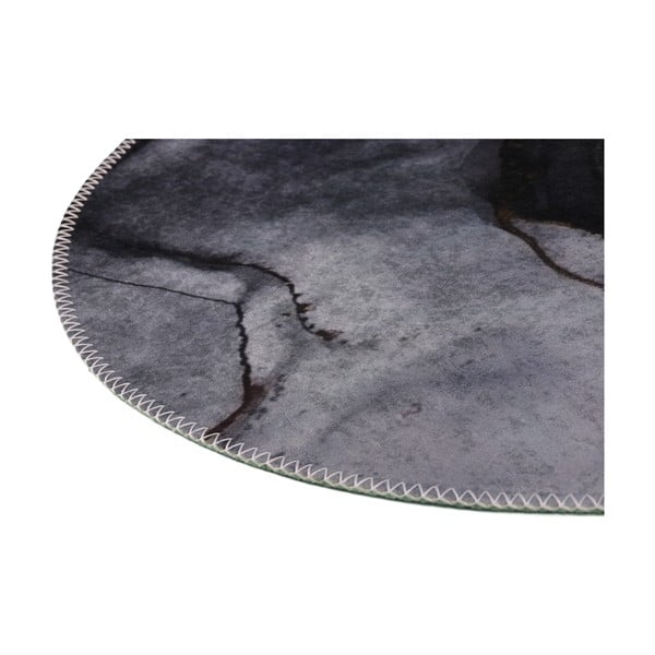 Tappeto rotondo lavabile bianco e nero ø 80 cm - Vitaus-image-2