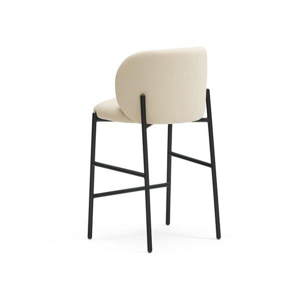 Sgabello da bar beige imbottito Mogi – Teulat-image-3
