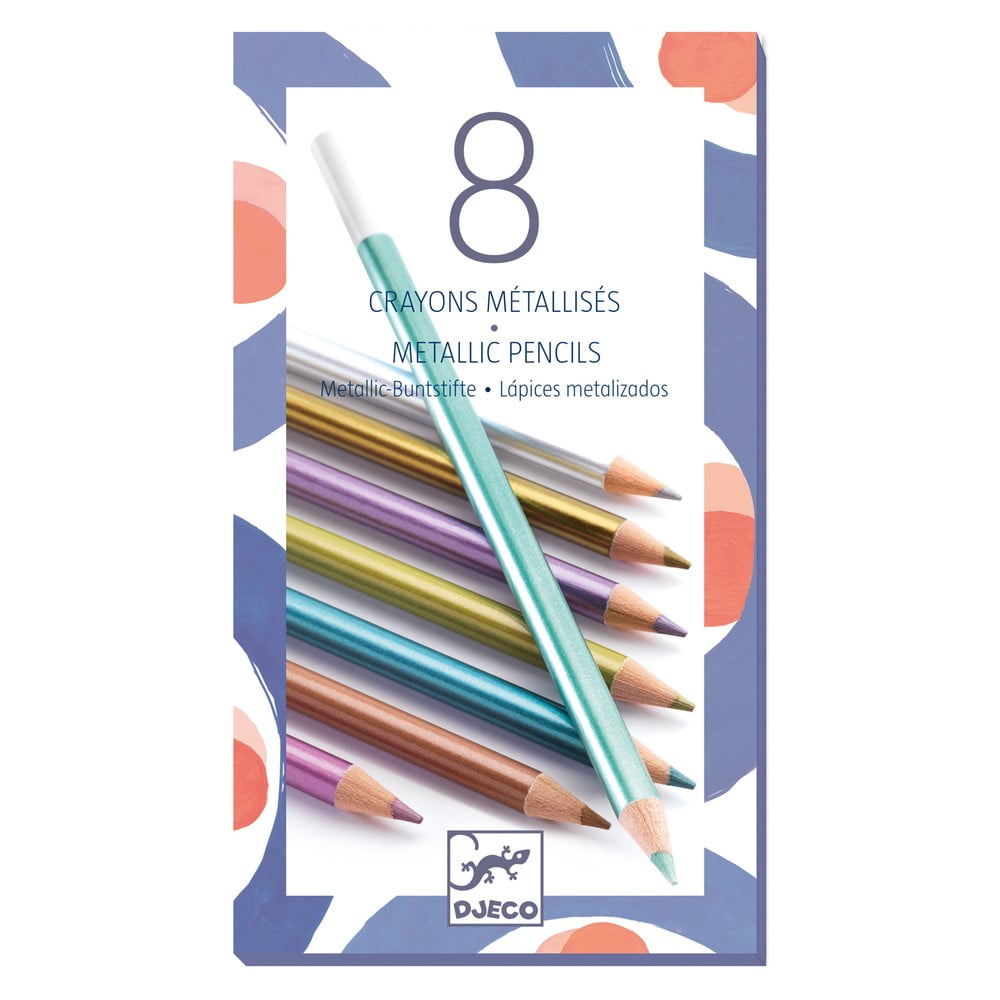 Set di 8 pastelli con effetto metallico - Djeco | Materiale artistico