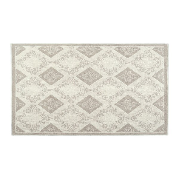 Tappeto in cotone crema Fara, 150 x 80 cm - Floorist-image-2