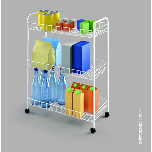 Supporto mobile per bagno a tre livelli Laundry, 31 x 84 cm - Metaltex-image-1
