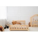 Letto per bambini in legno di pino di colore naturale 120x200 cm CPN - Adeko