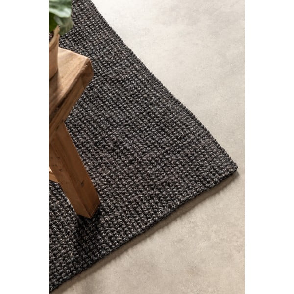 Passatoia nera in iuta 80x200 cm Bouclé – Hanse Home-image-4