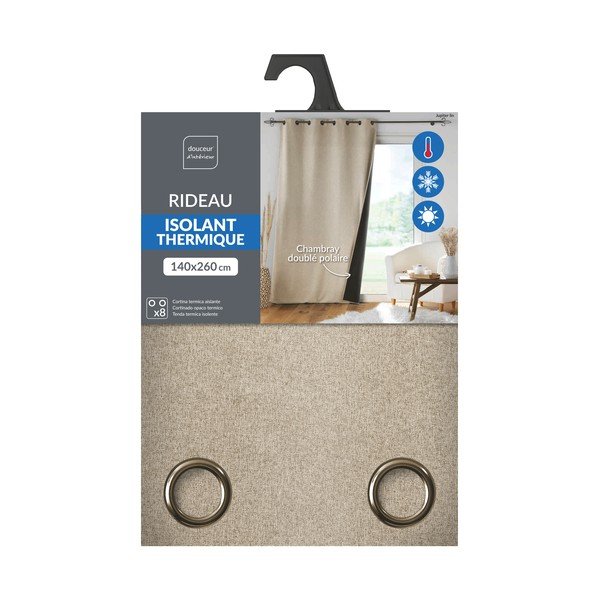 Tenda beige 140x260 cm Jupiter – douceur d'intérieur-image-4