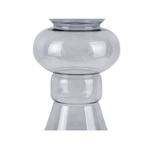 Vaso alto in vetro grigio Morgana - PT LIVING-image-3