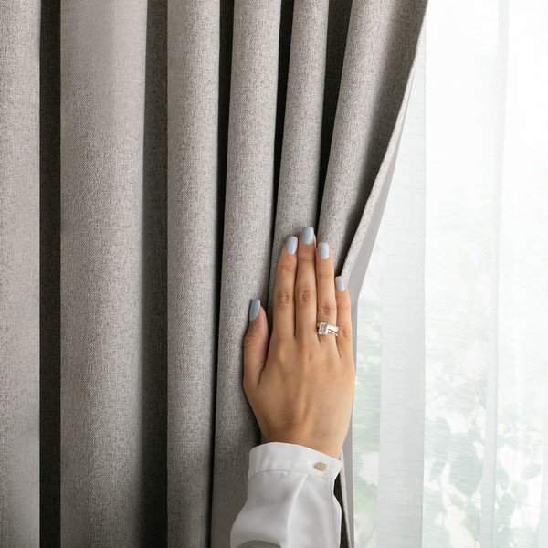 Tenda oscurante grigio tortora 140x250 cm Corita – Restilo-image-2