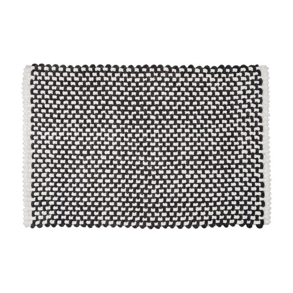 Tappetino per il bagno bianco e nero in tessuto 50x80 cm Covelo – Wenko
