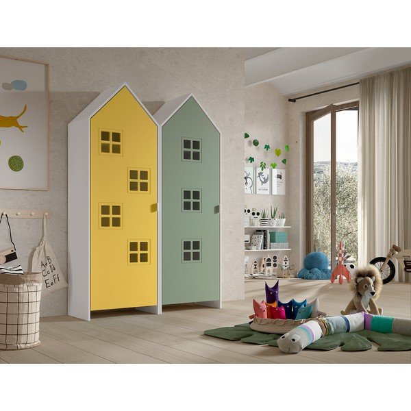 Armadio per bambini giallo-verde 115x171,5 cm CASAMI BRUGES - Vipack-image-1