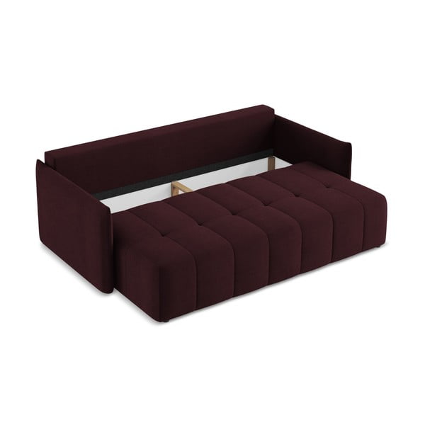 Divano burgundy allungabile/con contenitore 225 cm Moku – Makamii-image-3