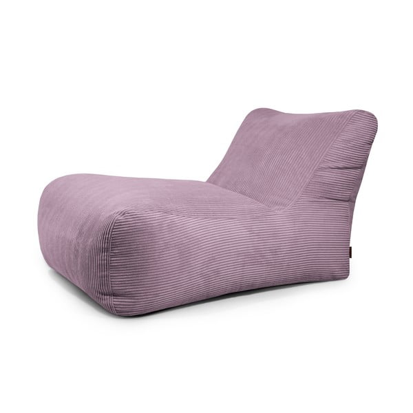 Puof a sacco viola con rivestimento in velluto a coste Lounge 100 – SLOWDOWN