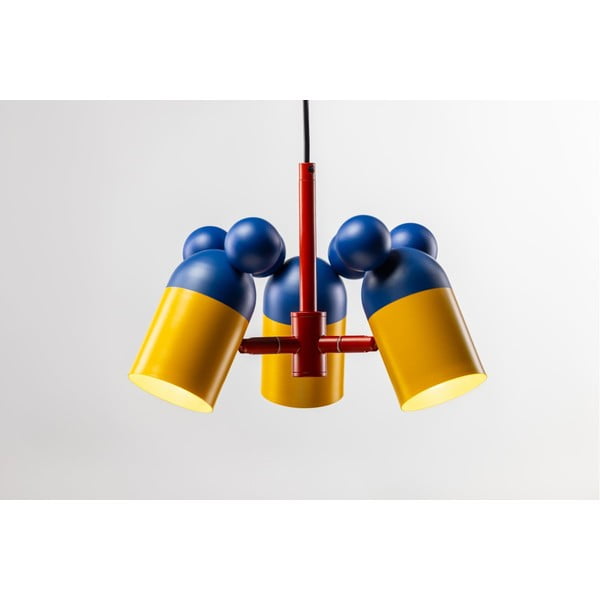 Lampada per bambini blu con paralume in metallo ø 30 cm Mouse II – GTV-image-1