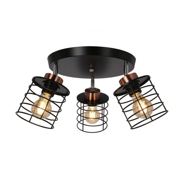 Plafoniera in metallo nero Glob - Candellux Lighting-image-2