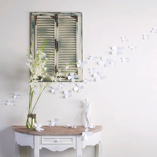 Set di 12 adesivi bianchi 3D Fiori - Ambiance-image-1