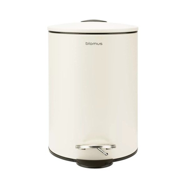 Cestino per la spazzatura color crema in acciaio con pedale 3 l Tubo – Blomus