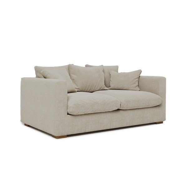 Divano in velluto a coste color crema 175 cm Comfy - Scandic-image-1