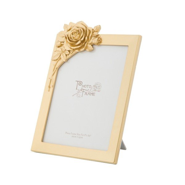 Portafoto giallo in cornice di resina Glam Rose, 20 x 25 cm - Mauro Ferretti
