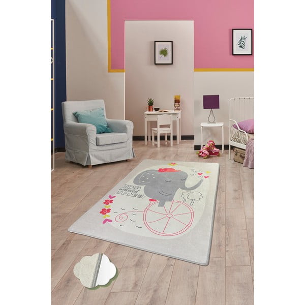 Tappeto antiscivolo per bambini , 140 x 190 cm Elephants Bike - Conceptum Hypnose-image-1