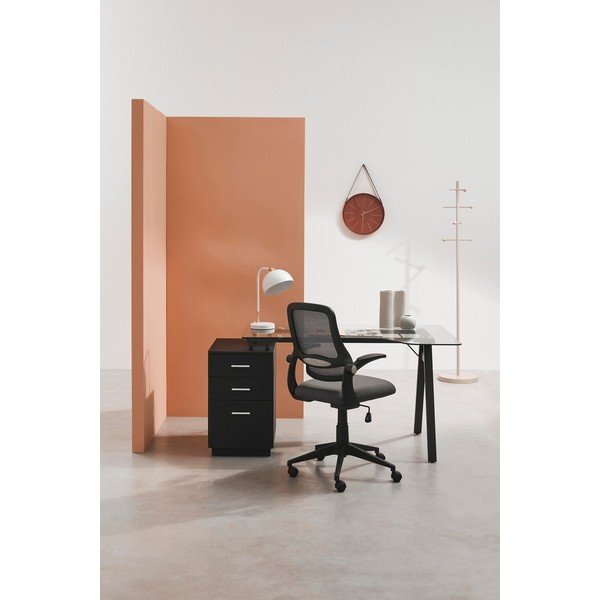 Sedia da ufficio nera in imbottito Gilmore – Yes Everyday-image-1