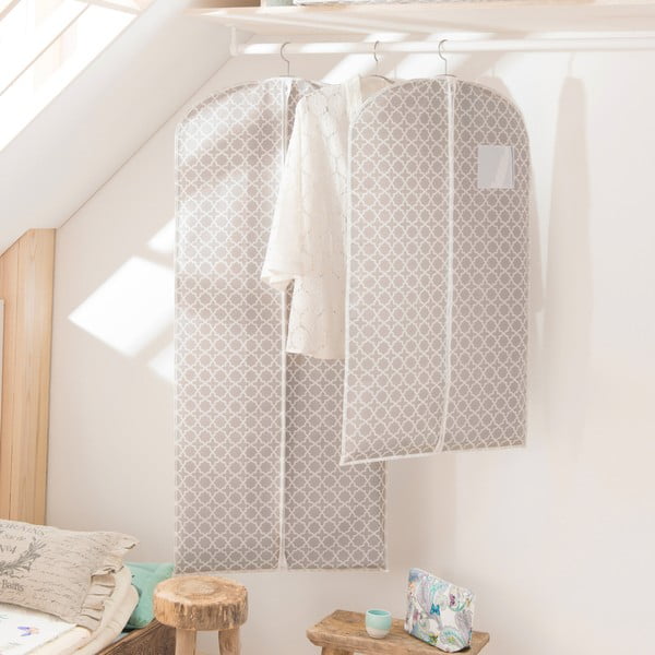 Borsa per abiti sospesi beige, altezza 137 cm - Compactor-image-1