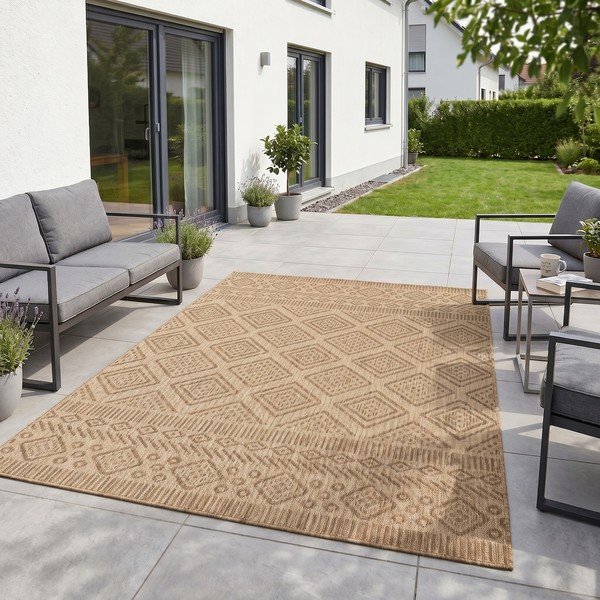 Tappeto da interno/esterno beige 140x200 cm Mira 1452 – Ayyildiz Carpets-image-1