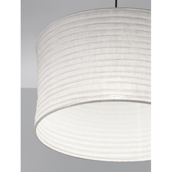 Lampadario bianco in lino ø 50 cm Linnet – Nova Luce-image-4