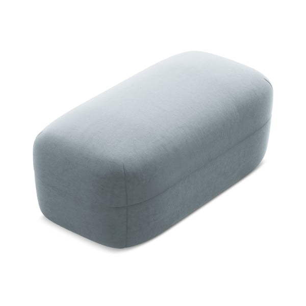 Poggiapiedi azzurro con rivestimento in velluto Moana – Makamii-image-2