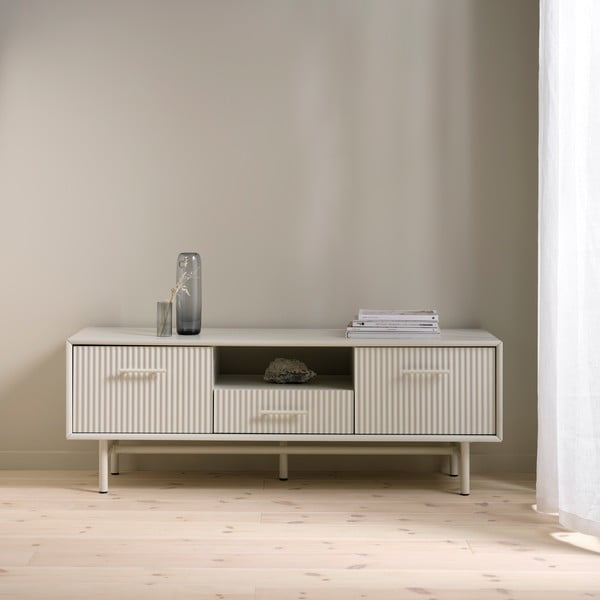 Mobile TV grigio 140x50x45 cm Palma – Unique Furniture-image-1