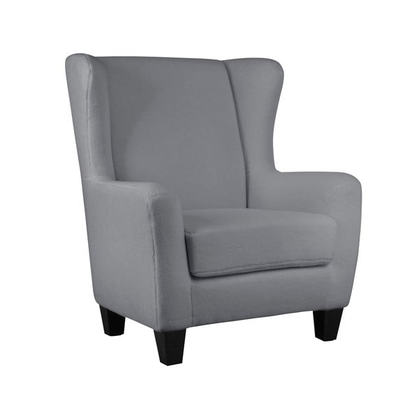 Poltrona in velluto grigio Zhili - Støraa-image-4