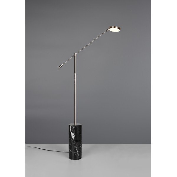 Lampada da terra LED nera e argentata (altezza totale 145 cm) Fiore – Trio Select-image-1