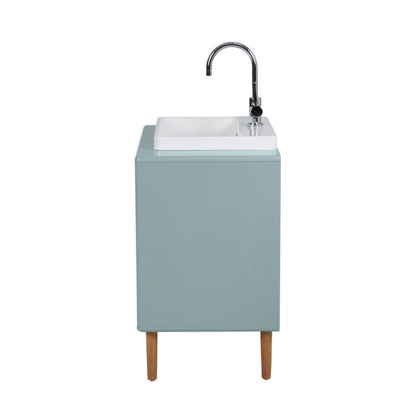 Mobile sospeso con lavabo senza miscelatore in menta 80x62 cm Color Bath - Tom Tailor-image-3