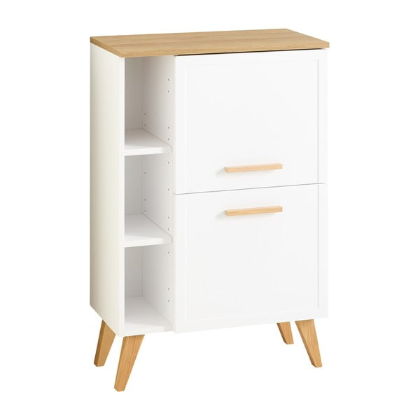 Mobile per bagno bianco basso da appendere 77x60 cm Quickset 383 – Pelipal-image-2