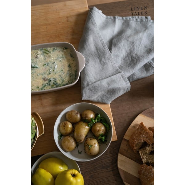 Asciugamano di lino 45x65 cm Khaki - Linen Tales-image-1