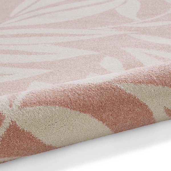 Tappeto in rosa chiaro 160x230 cm Sorral Leaves  – Catherine Lansfield-image-3
