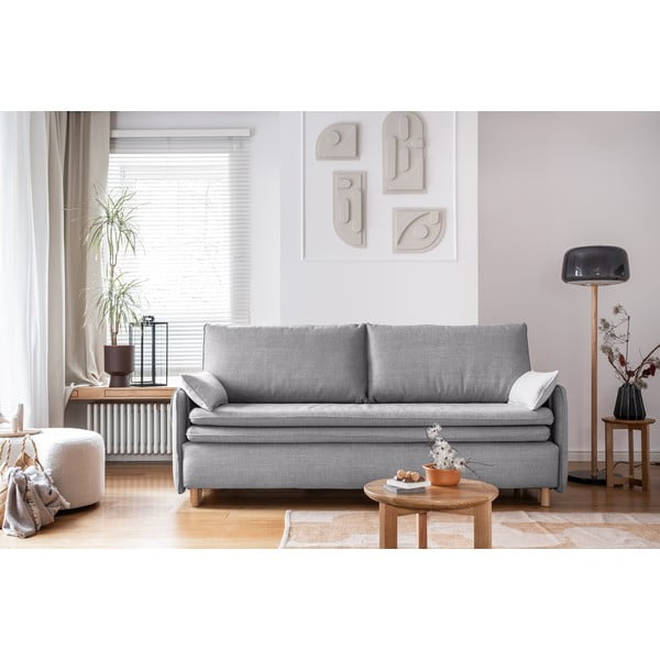 Divano letto grigio chiaro 207 cm Simon - Miuform-image-1