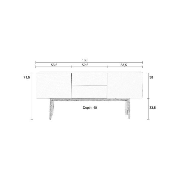 Cassettiera doppia High On Wood High on Wood - Zuiver-image-1