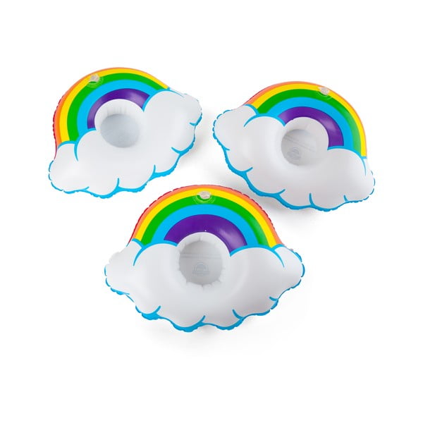 Set di 3 anelli per bevande gonfiabili a forma di arcobaleno - Big Mouth Inc.-image-3